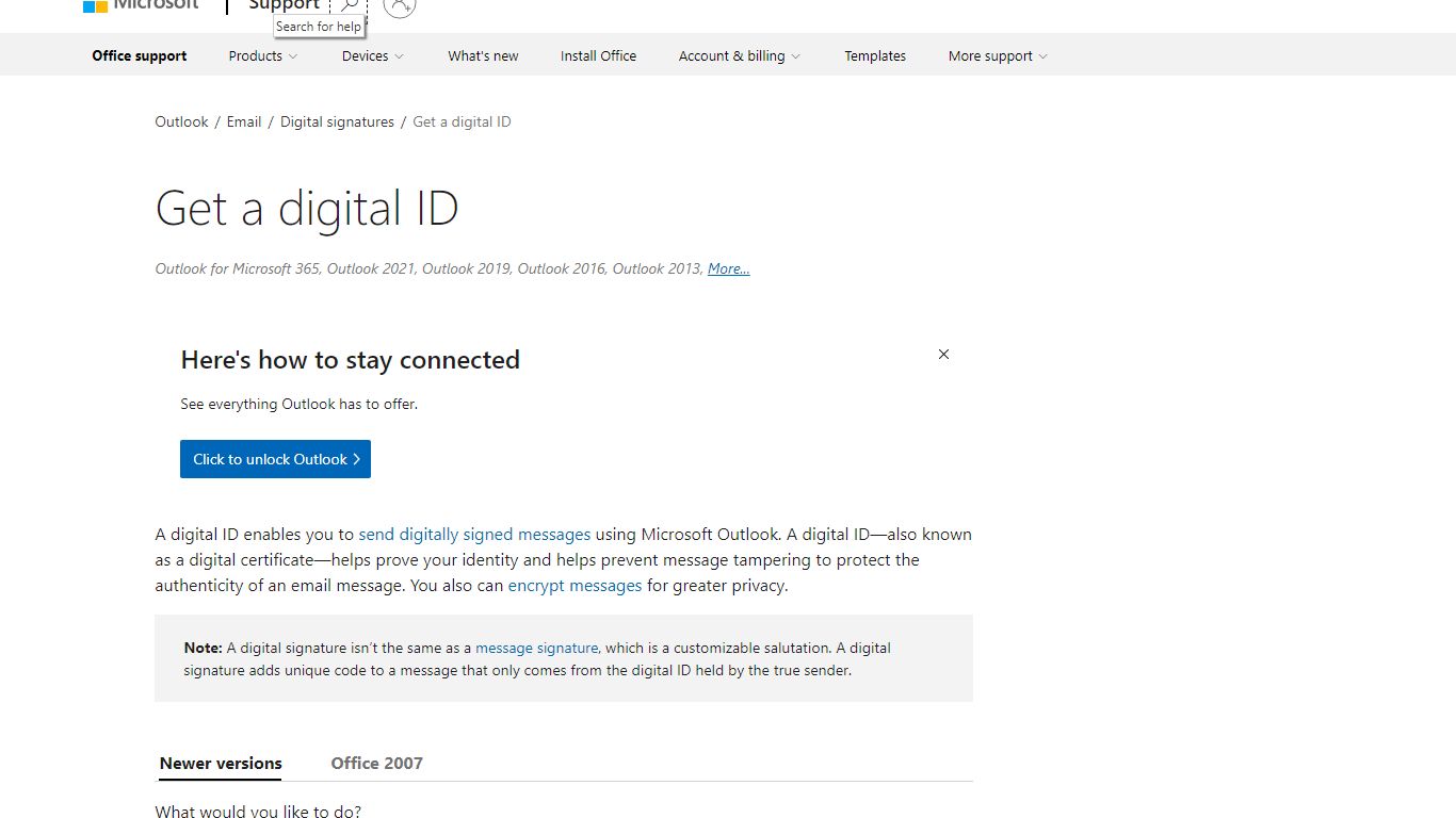 Get a digital ID - support.microsoft.com