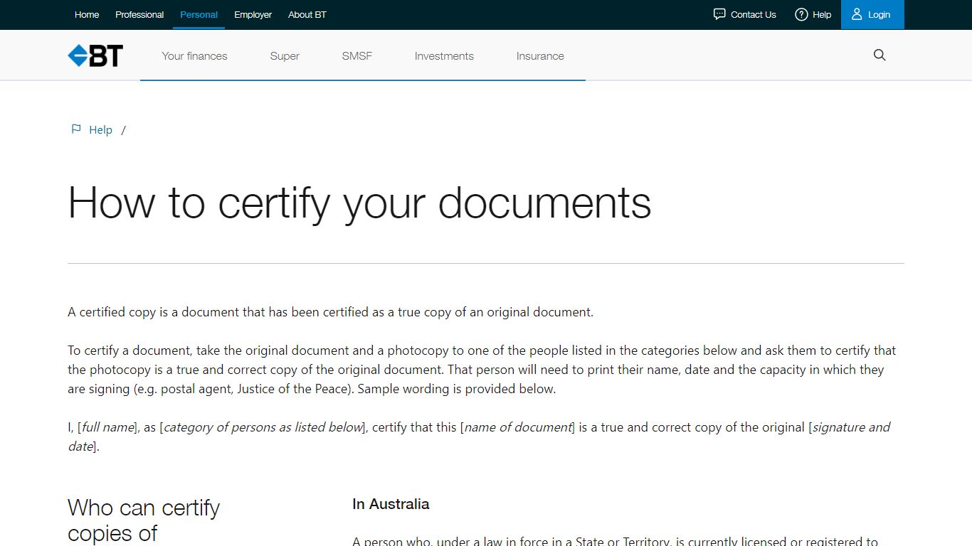 How To Certify Id | BT